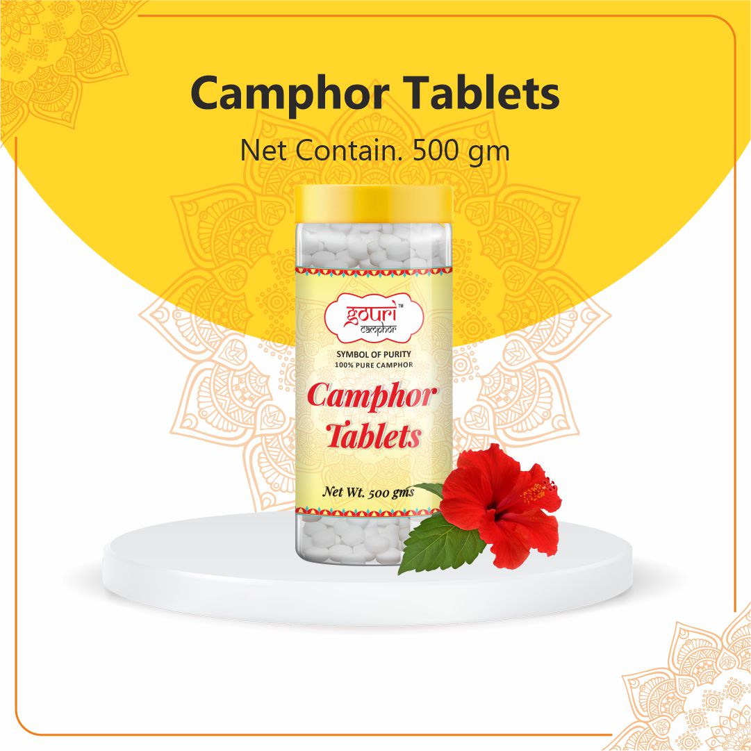 Pure Camphor Tablets (500 Gm) – Gouri Camphor